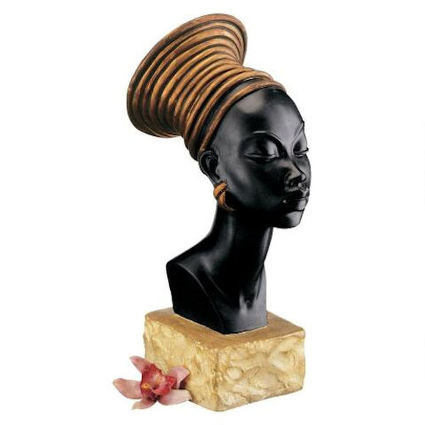Nubian Kandake Sculptural Bust Artist Dresse Sculptor Headdress Jewels